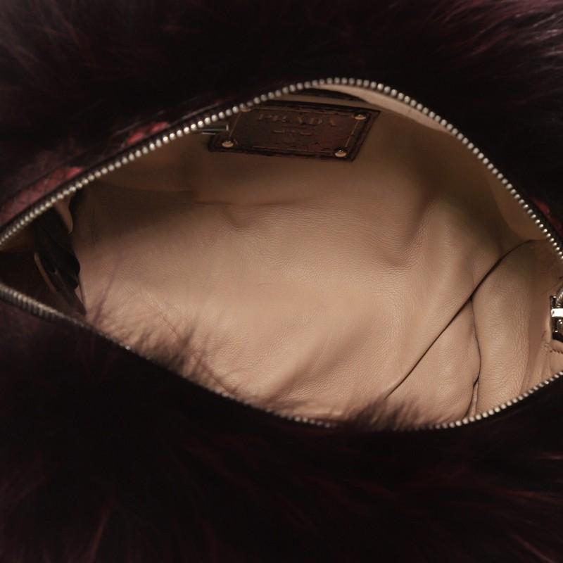 Prada Chain Shoulder Bag Fur with Python Small 1