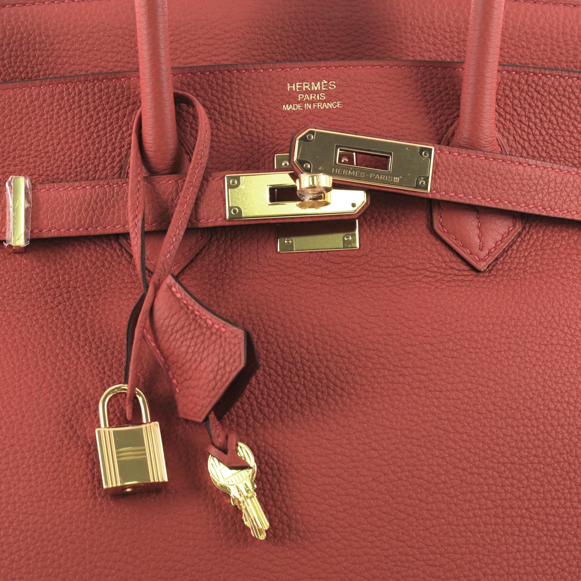  Hermes Birkin Handbag Rouge Tomate Togo with Gold Hardware 35 1