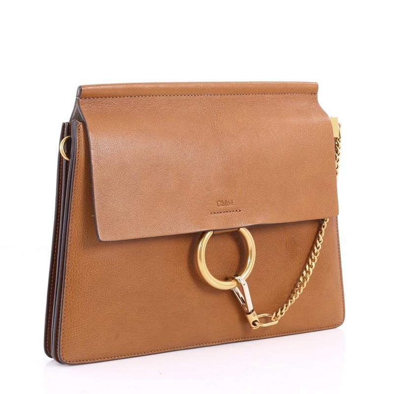 Brown Chloe Faye Shoulder Bag Leather Medium 