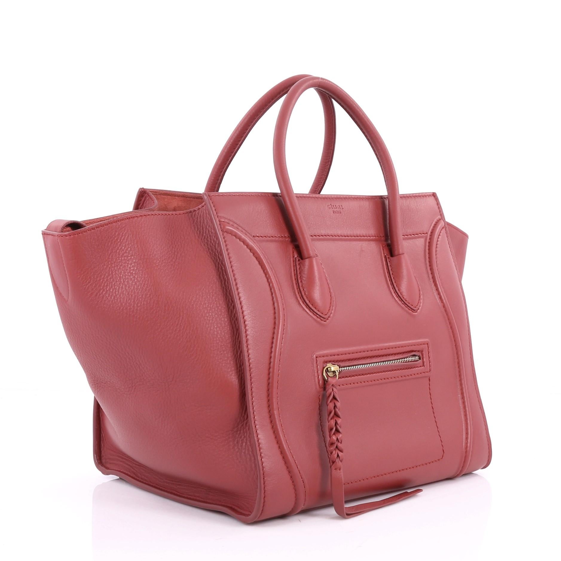 Pink Celine Phantom Handbag Grainy Leather Medium