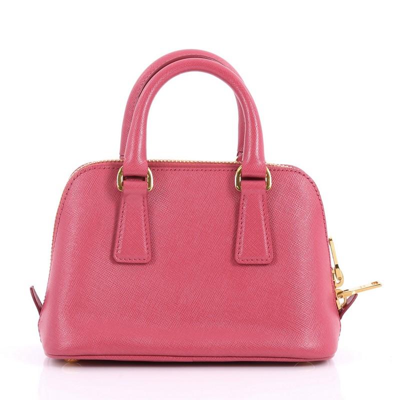 Prada Promenade Handbag Saffiano Leather Mini In Good Condition In NY, NY