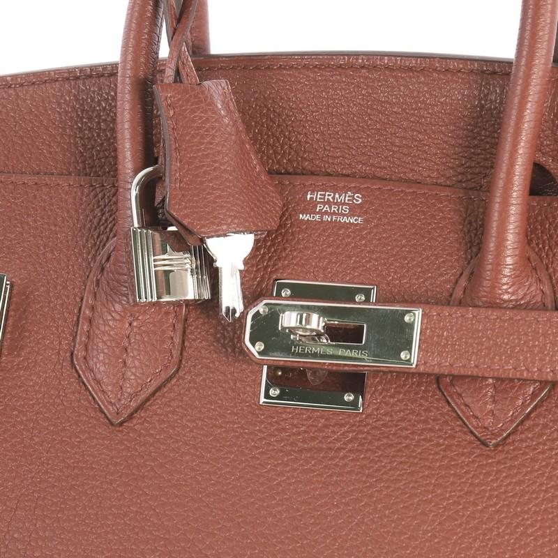 Hermes Birkin Handbag Sienne Togo with Palladium Hardware 30 In Good Condition In NY, NY
