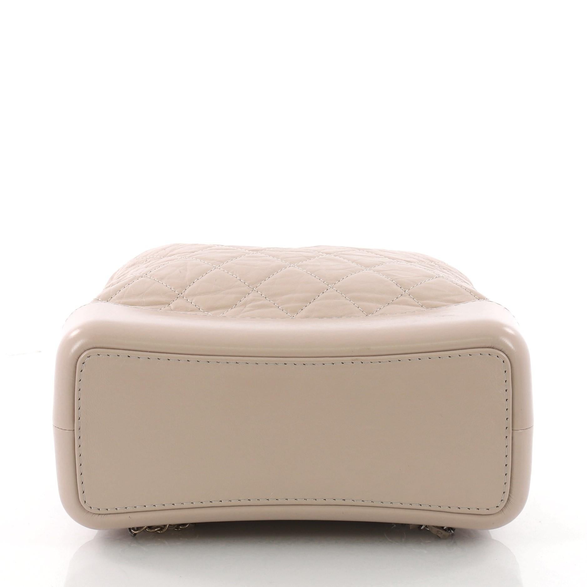 chanel aged calfskin quilted gabrielle backpack black