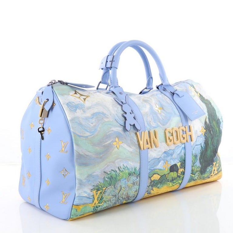 Louis Vuitton Keepall Bandouliere Bag Limited Edition Jeff Koons Van Gogh Print at 1stdibs