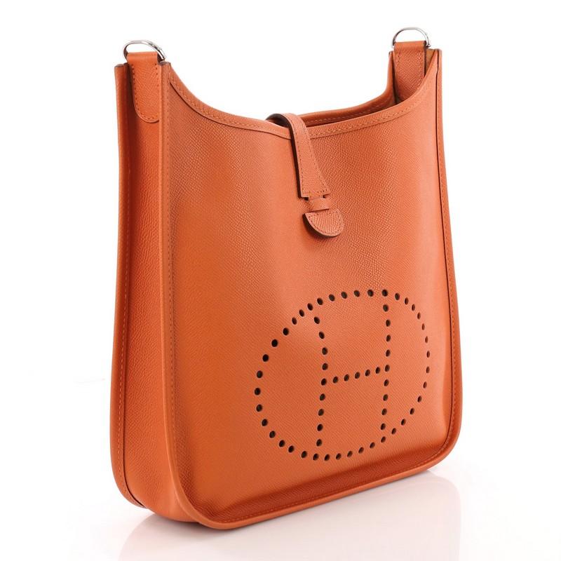 Orange Hermes Evelyne Crossbody Gen I Epsom PM 