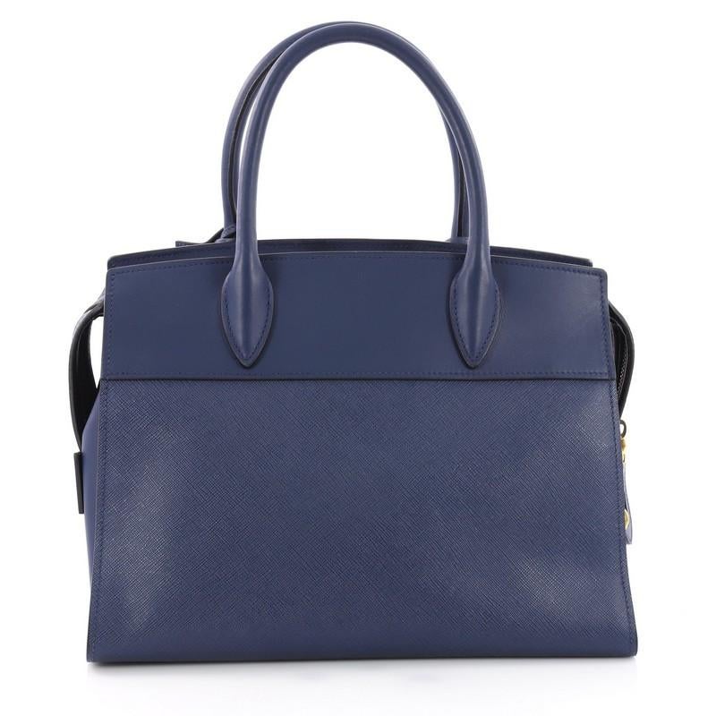 Purple Prada Esplanade Handbag Saffiano Leather Medium 