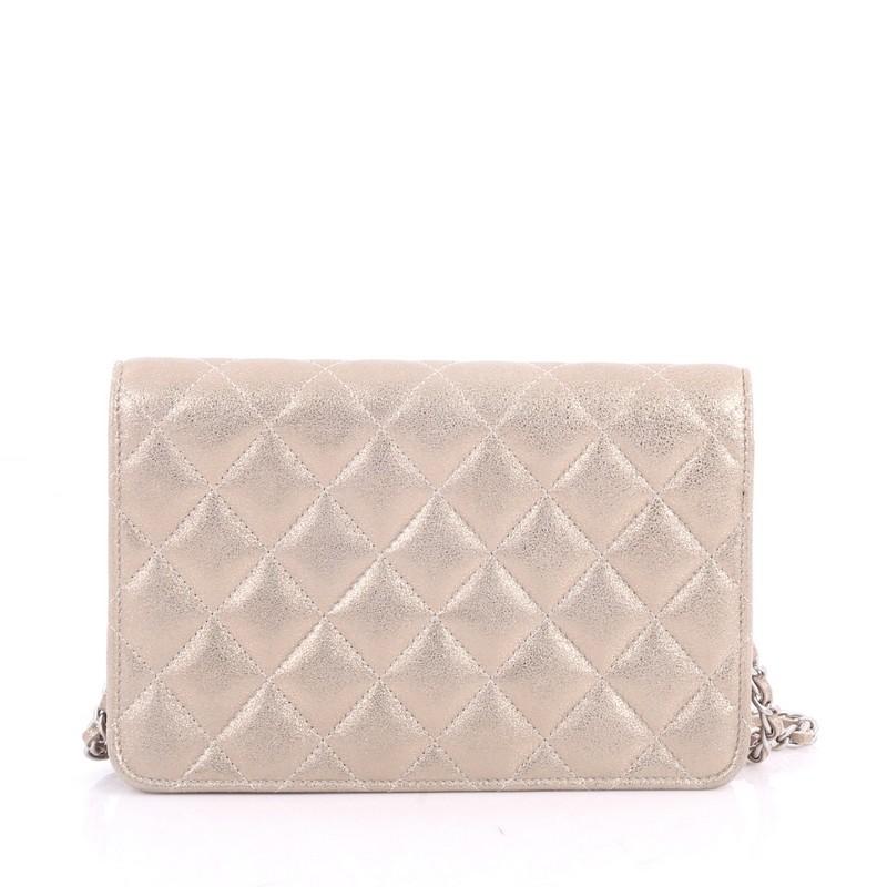 Chanel Paris-Salzburg Wallet on Chain Quilted Iridescent Calfskin In Excellent Condition In NY, NY
