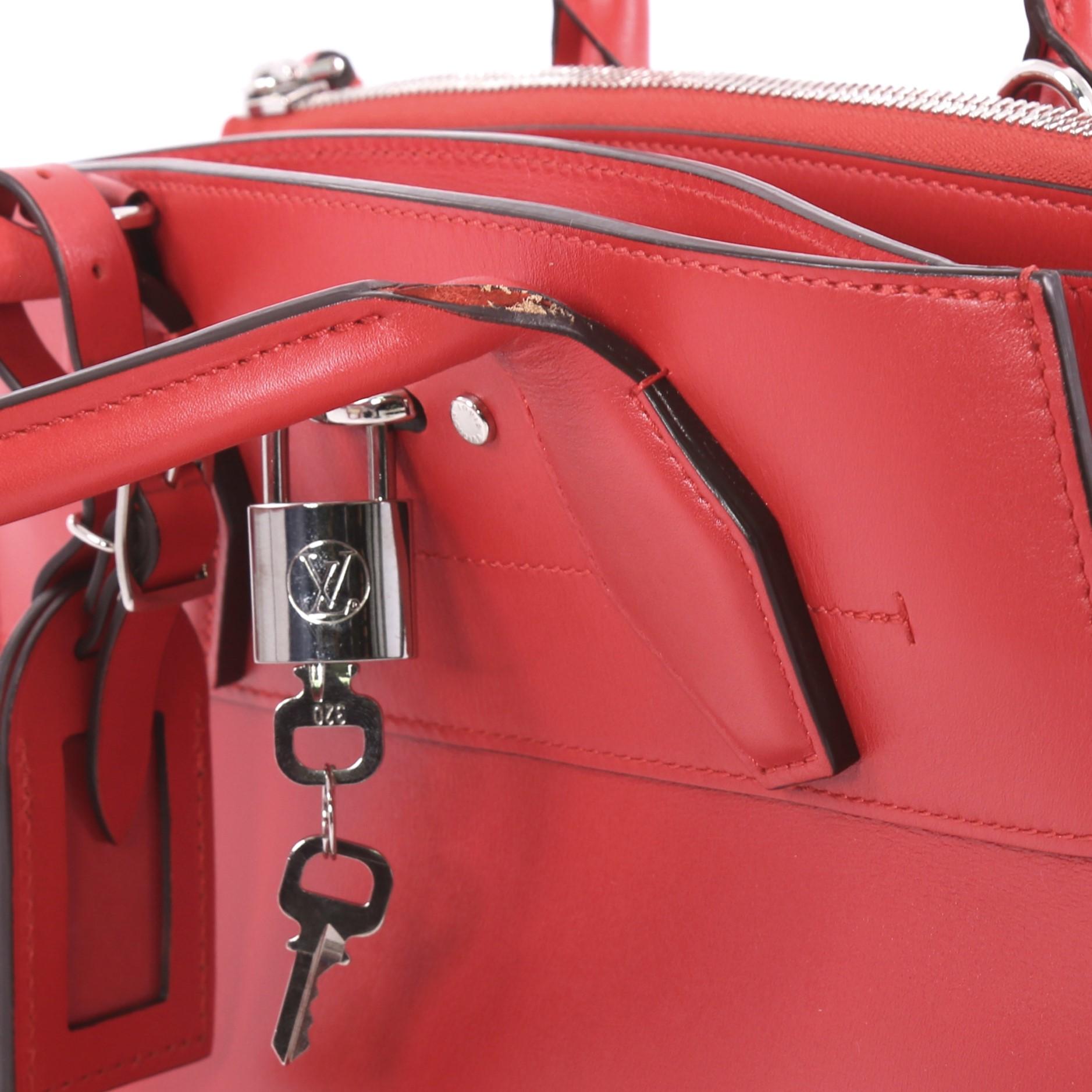Louis Vuitton City Steamer Handbag Leather PM 3