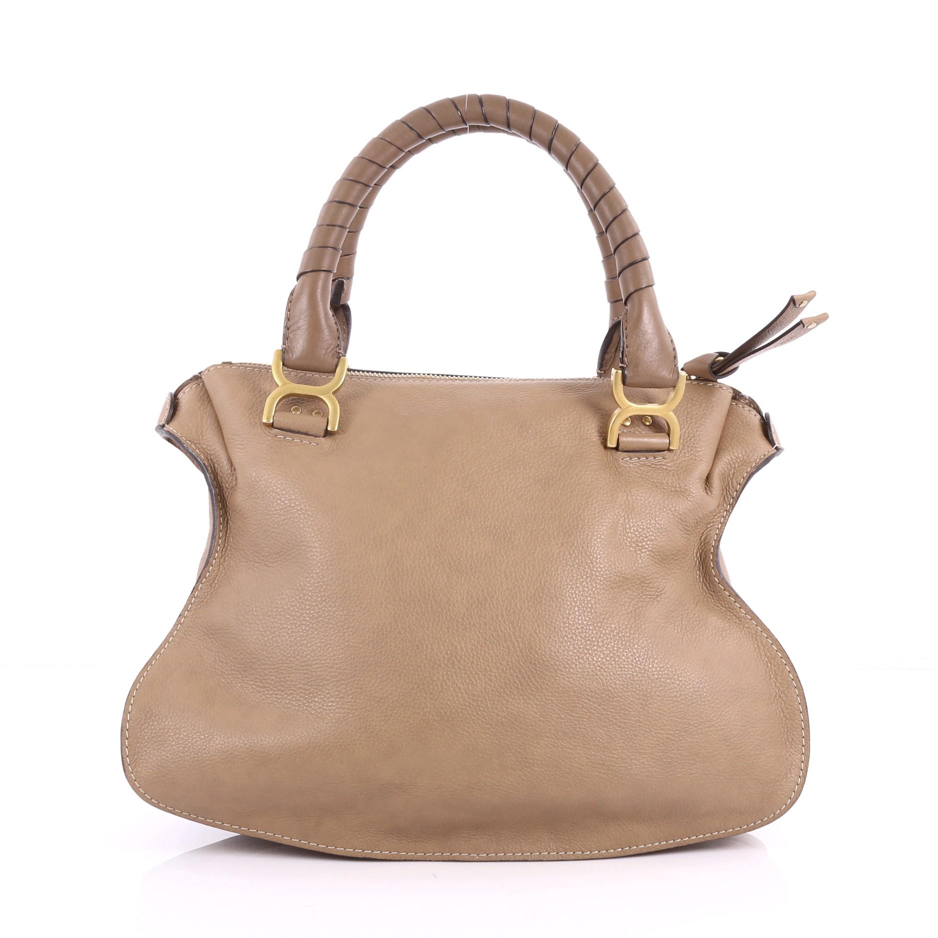 Chloe Marcie Shoulder Bag Leather Medium In Good Condition In NY, NY