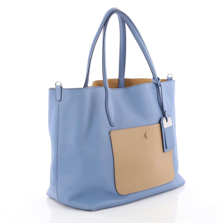 Tod S Joy Reversible Tote Leather Medium For At 1stdibs Gray Tod S Joy Reversible Tote Leather Medium For