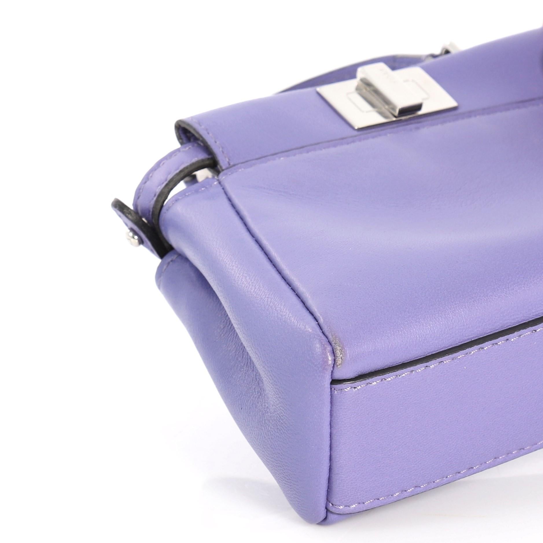 Fendi Peekaboo Handbag Leather Micro 2