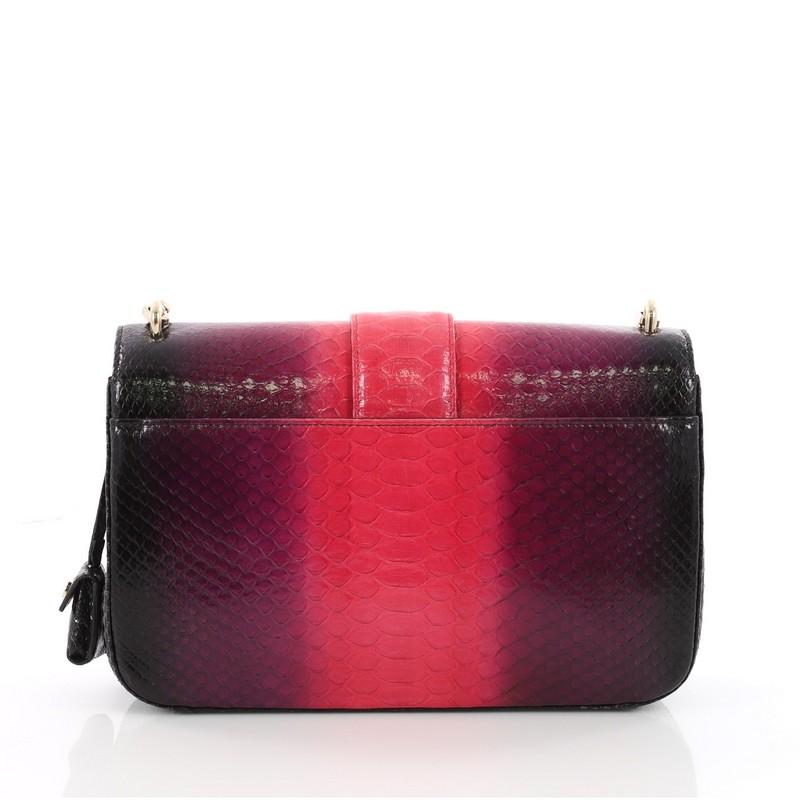 Christian Dior Miss Dior Flap Bag Ombre Python Medium In Good Condition In NY, NY