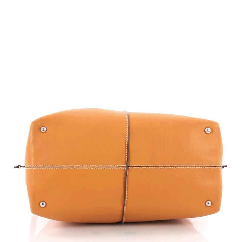 Orange Tod's D-Styling Convertible Bauletto Handbag Leather Medium 