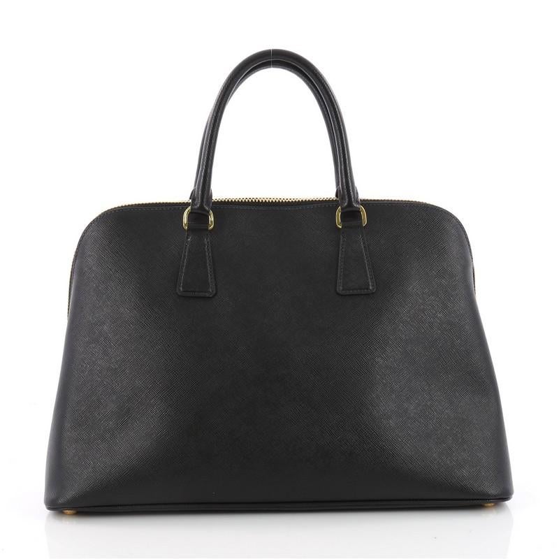 Black Prada Promenade Handbag Saffiano Leather Large 