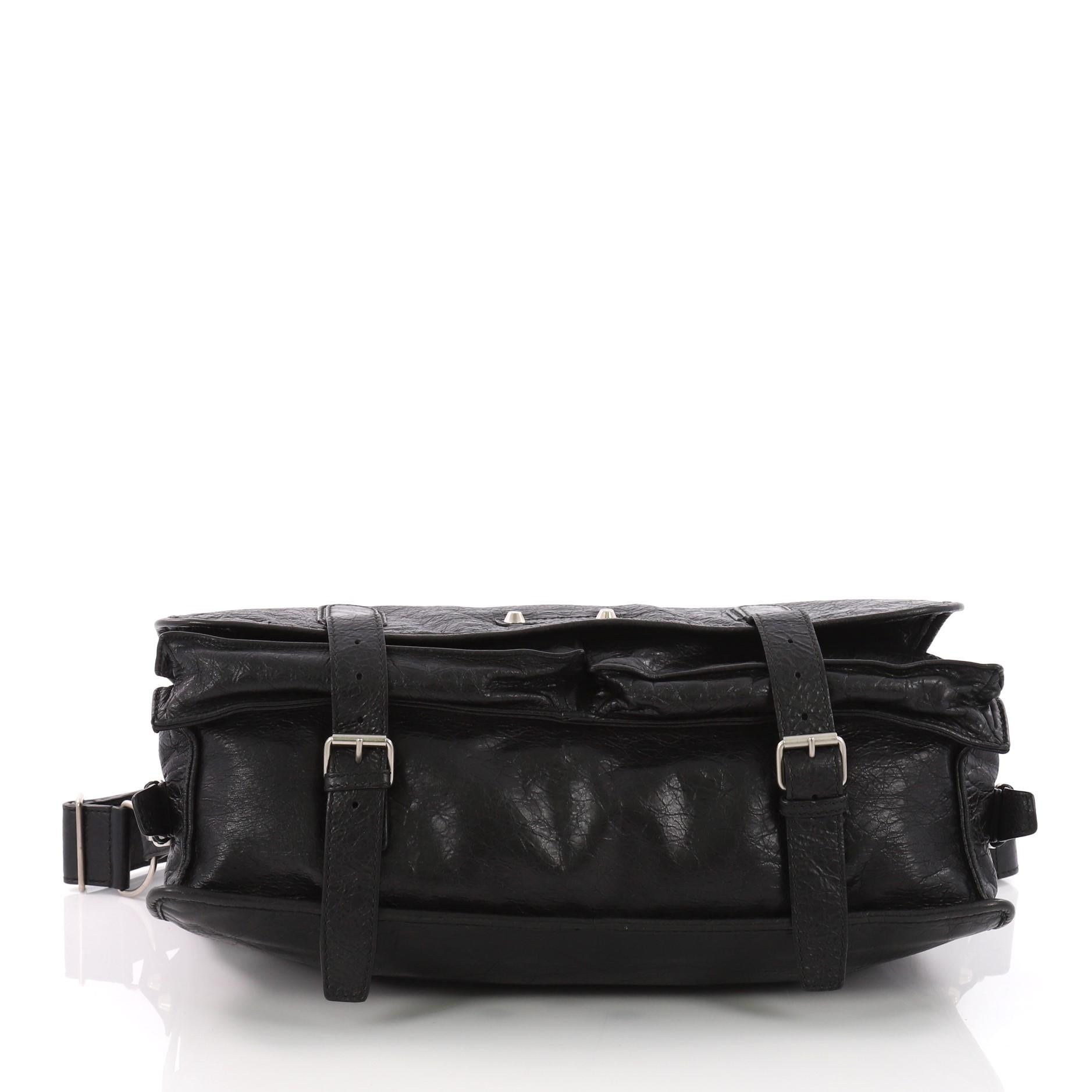 Women's Balenciaga Utility Classic Studs Messenger Bag Leather