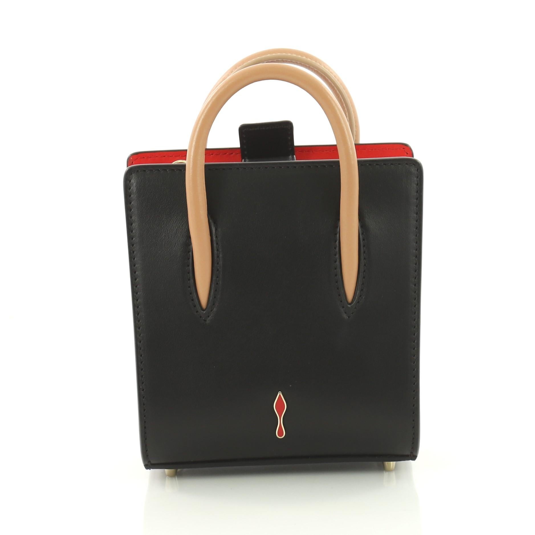 Christian Louboutin Paloma Tote Leather Nano In Excellent Condition In NY, NY