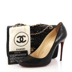 Chanel Vintage Classic Double Flap Bag Alligator Small