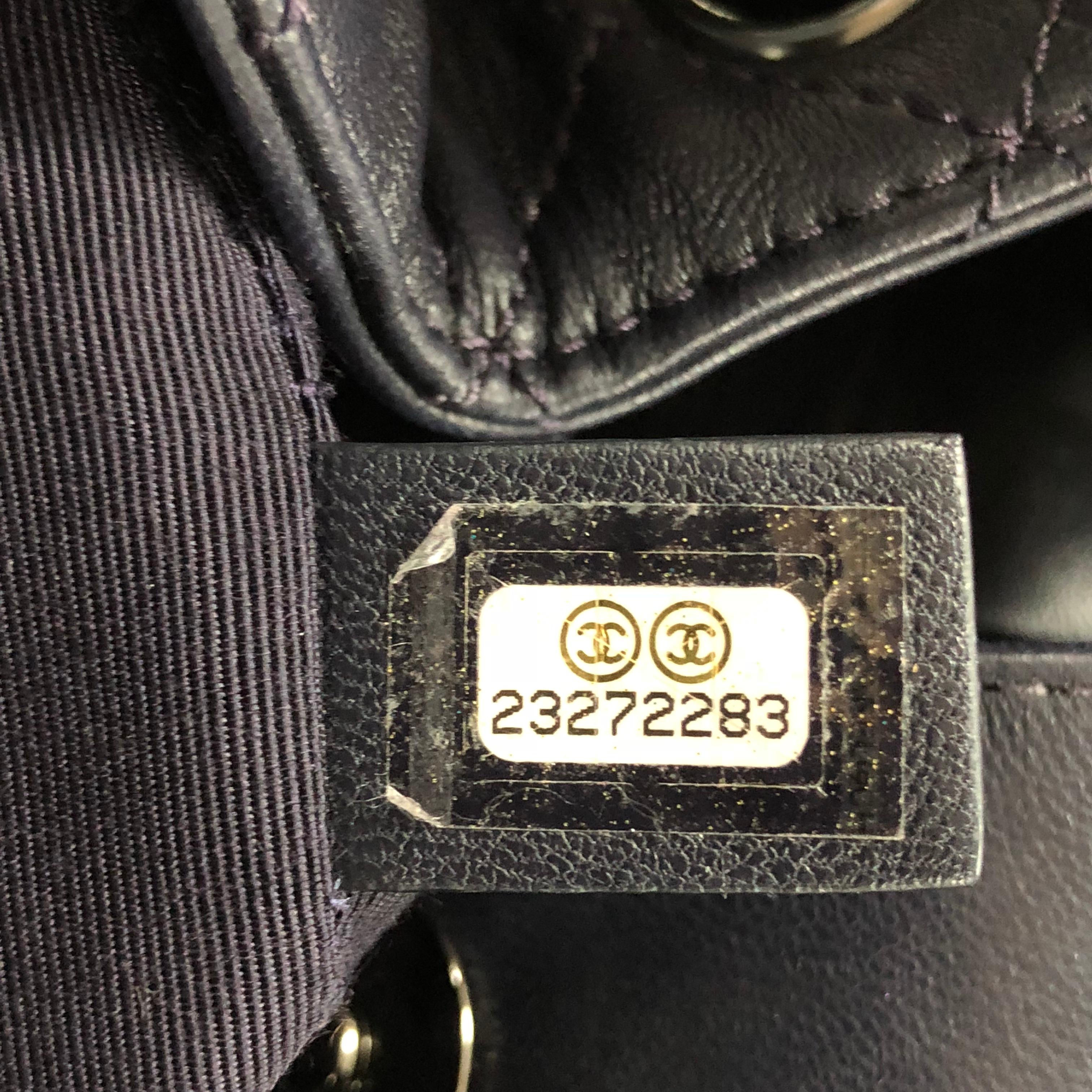 Chanel Drawstring CC Lock Bucket Bag Quilted Lambskin Medium  2