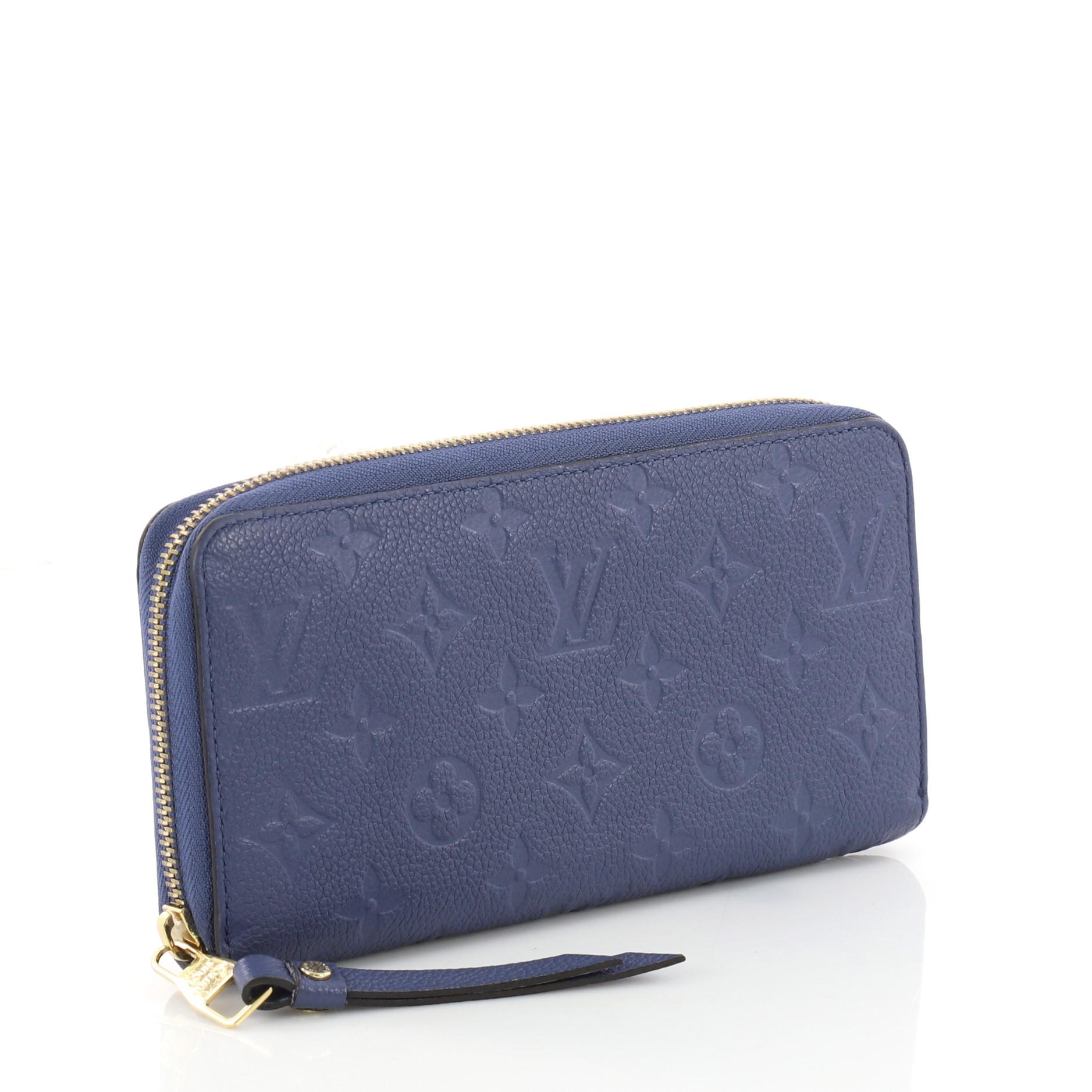 Purple Louis Vuitton Zippy Wallet Monogram Empreinte Leather 