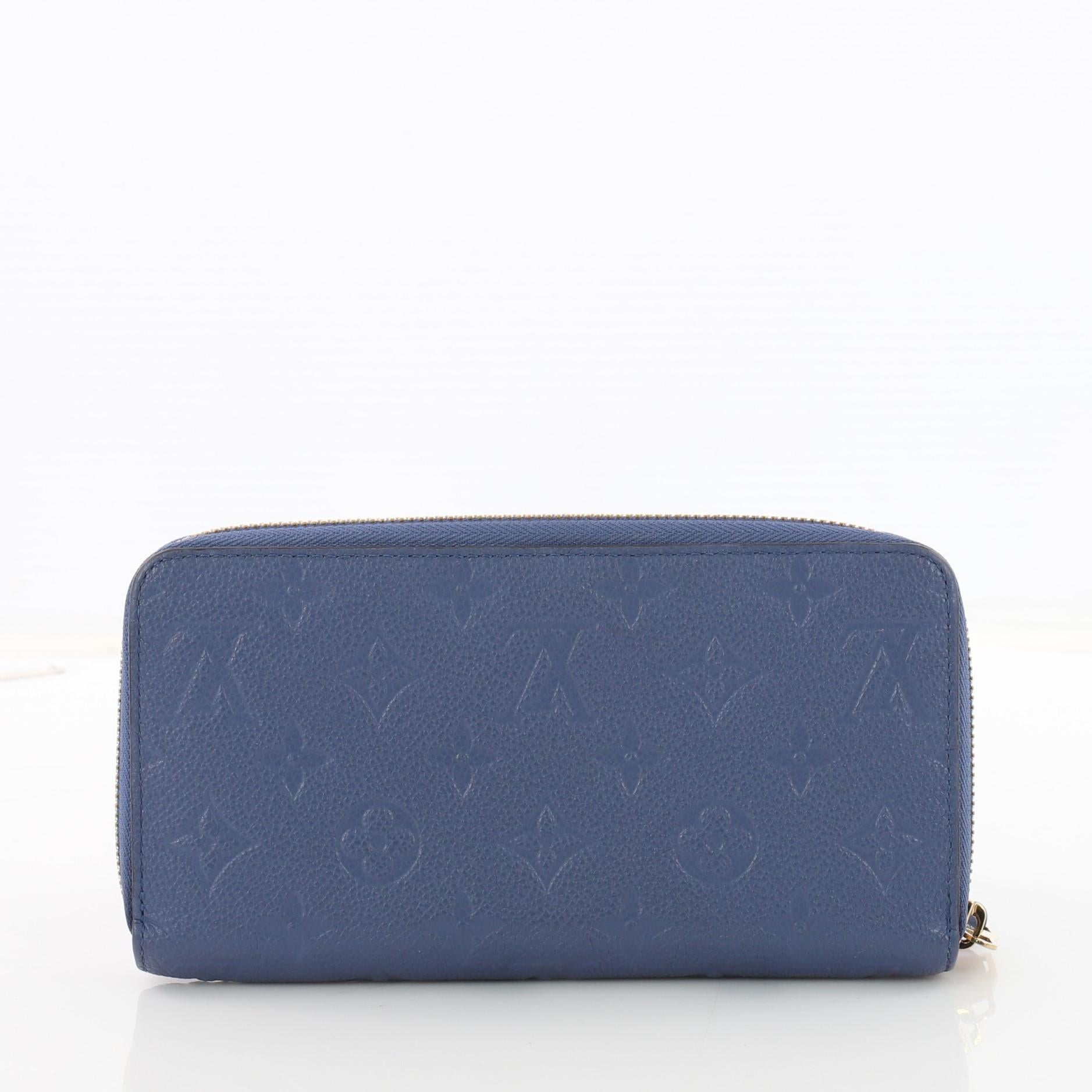 Louis Vuitton Zippy Wallet Monogram Empreinte Leather  In Good Condition In NY, NY