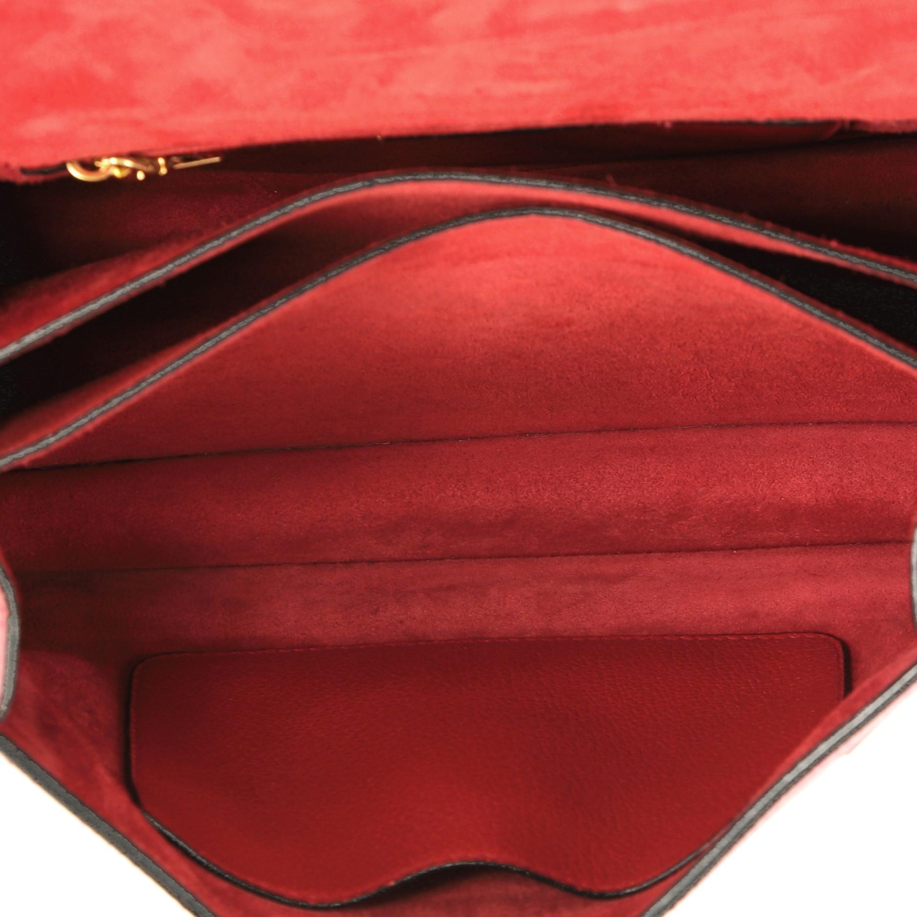 Miu Miu Bicolor Madras Convertible Compartment Top Handle Bag Leather Medium 1