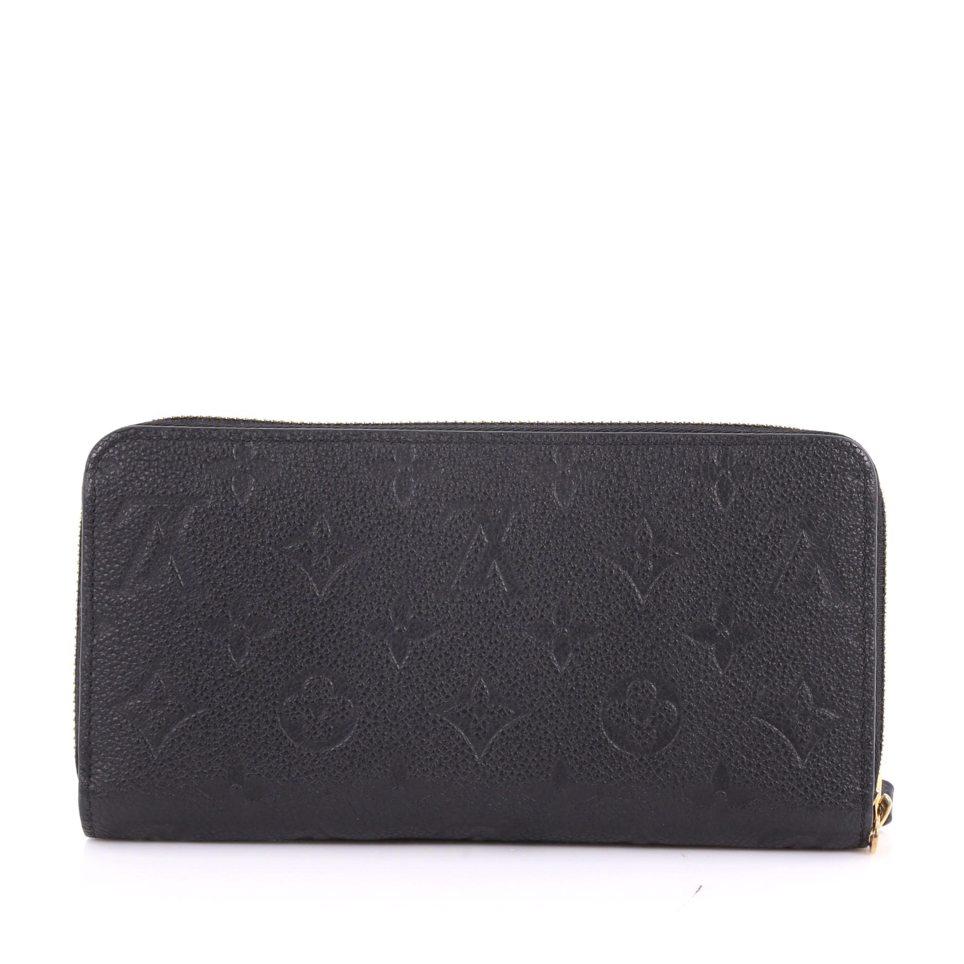  Louis Vuitton Zippy Wallet Monogram Empreinte Leather In Good Condition In NY, NY
