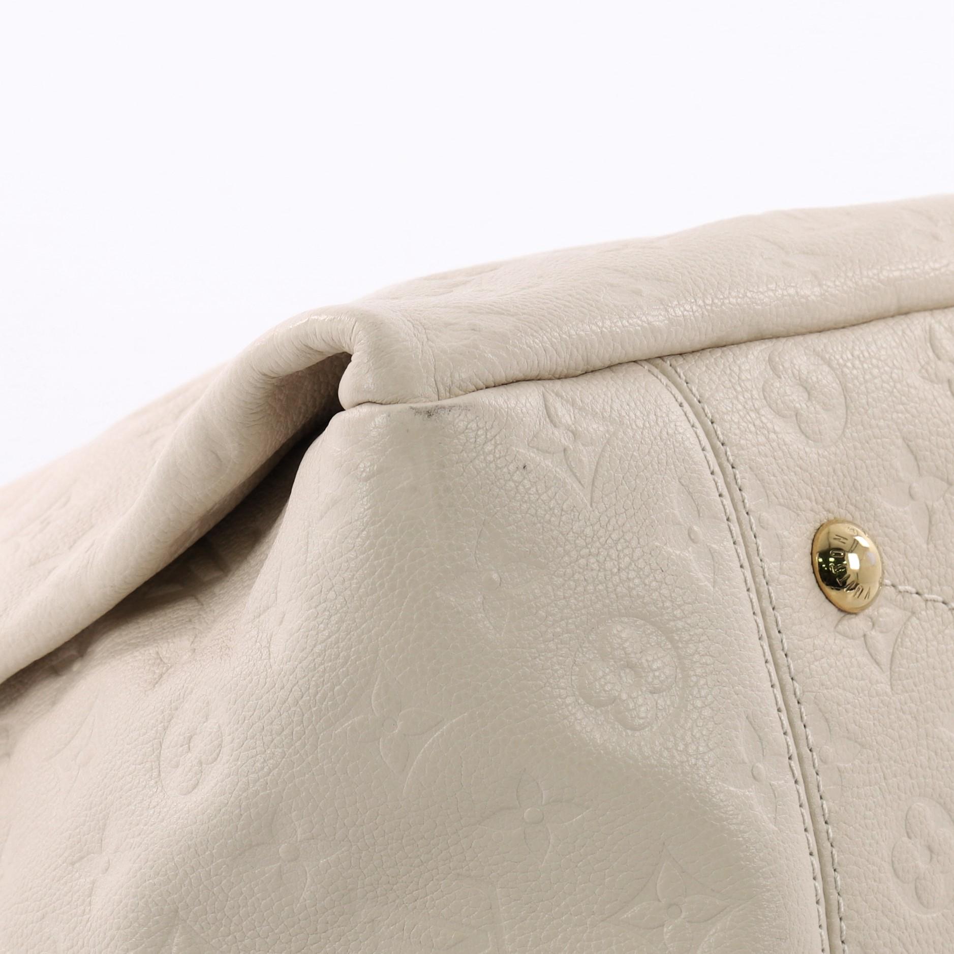 Women's Louis Vuitton Artsy Handbag Monogram Empreinte Leather MM