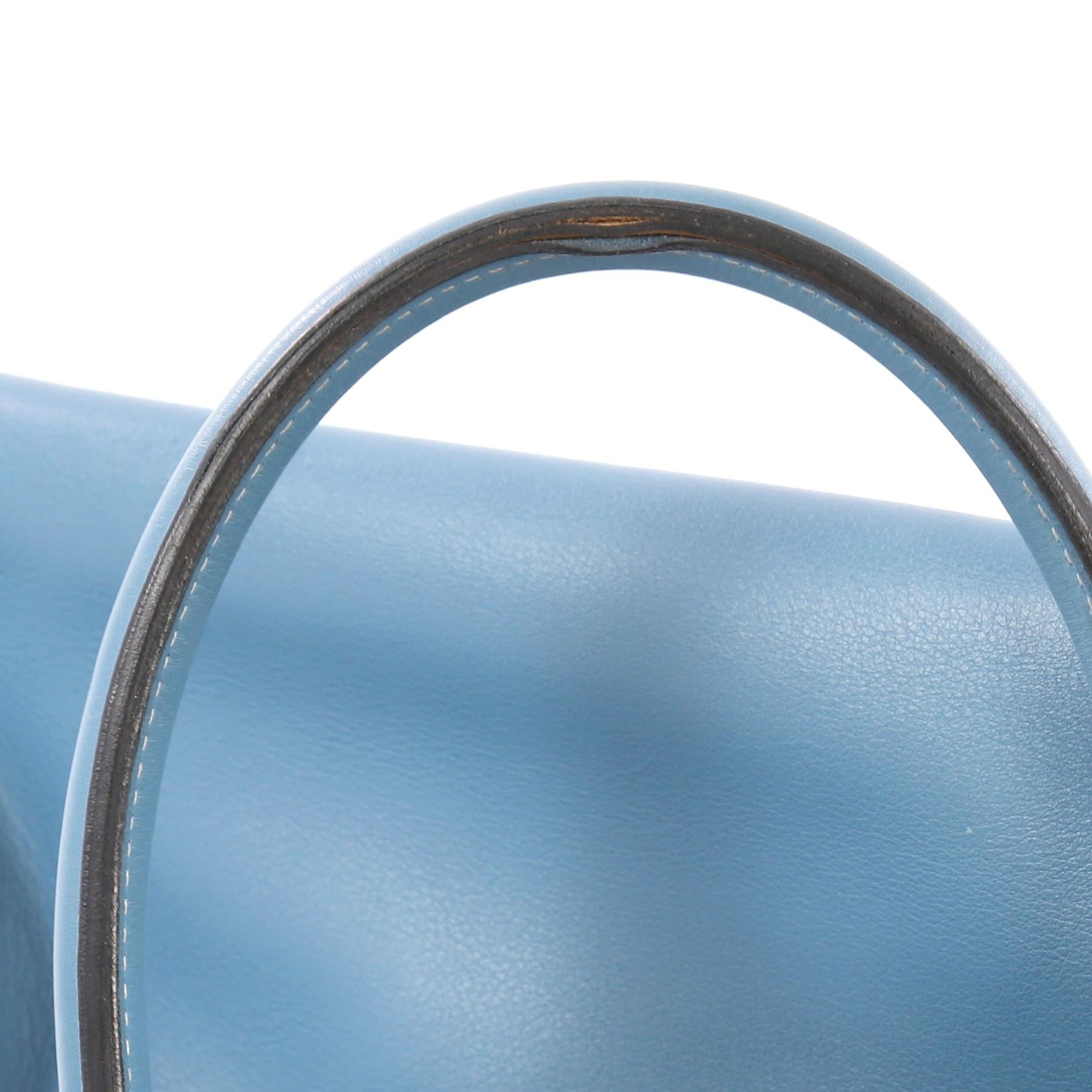 Hermes Birkin Handbag Blue Jean Swift with Palladium Hardware 35 5