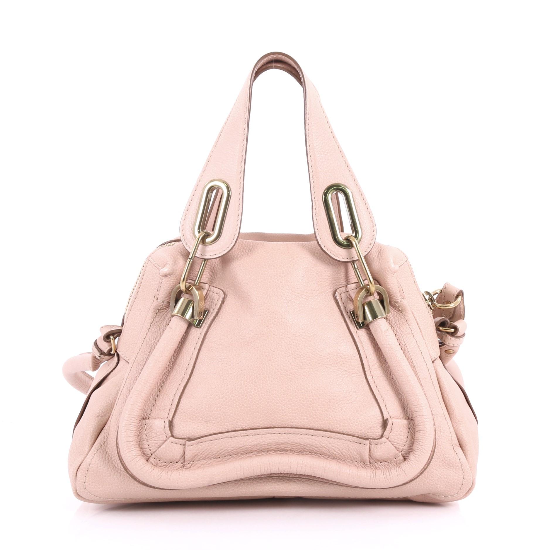 Chloe Paraty Top Handle Bag Leather Small In Good Condition In NY, NY