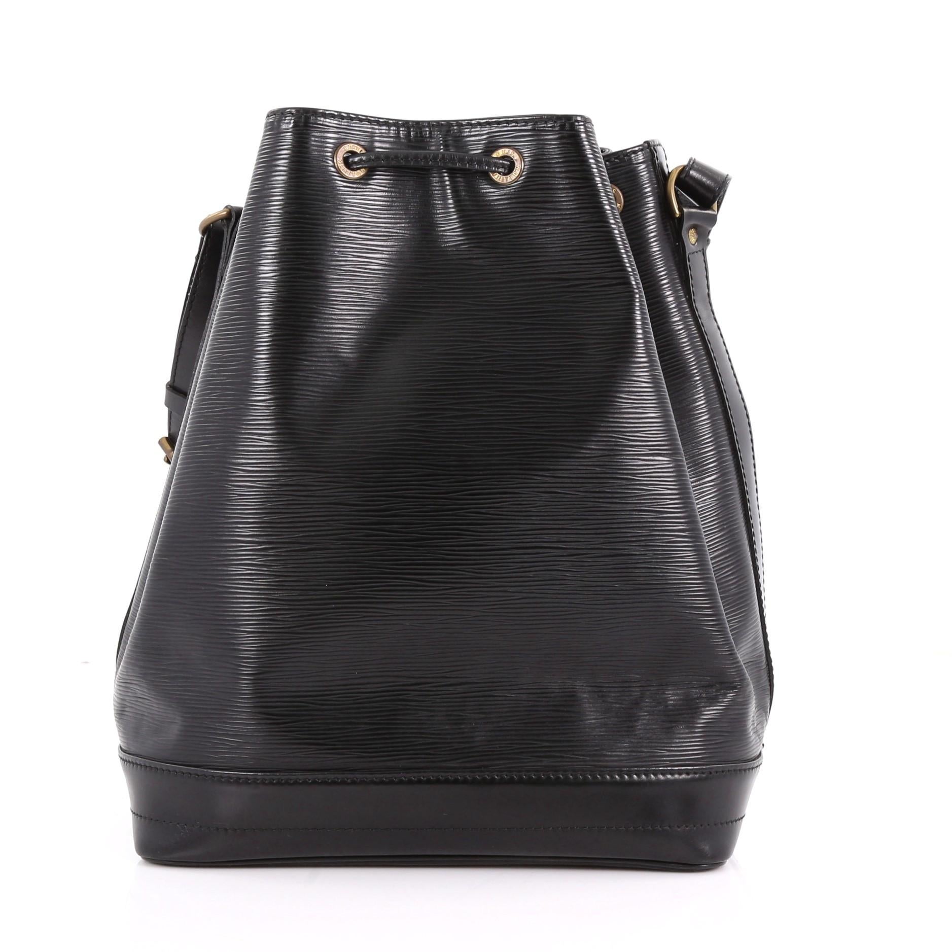 Black Louis Vuitton Noe Handbag Epi Leather Large,