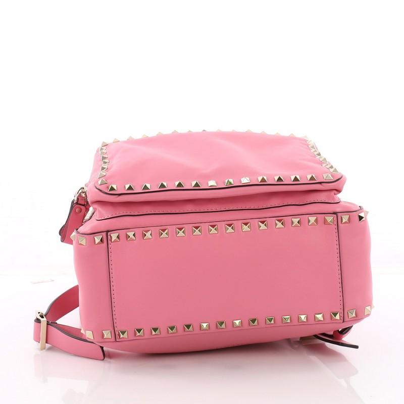 Pink Valentino Rockstud Backpack Leather Medium