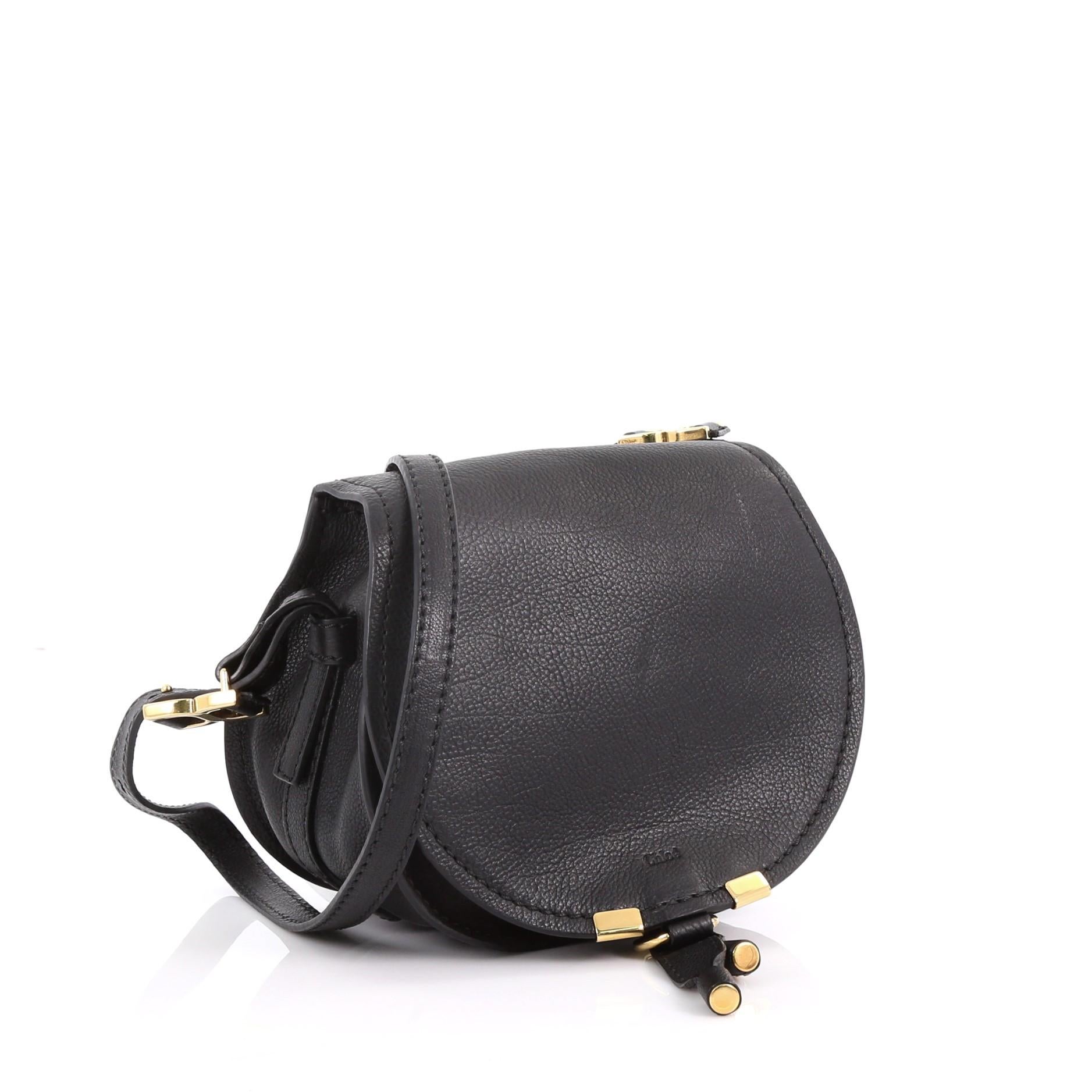 Black Chloe Marcie Crossbody Bag Leather Small