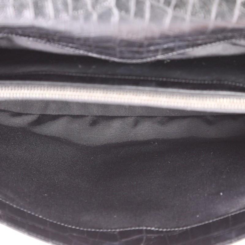 Saint Laurent Classic Monogram College Bag Cuir gaufré Crocodile Large 1
