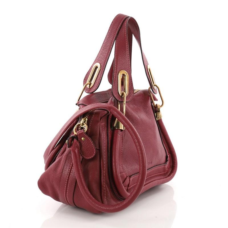 Brown Chloe Paraty Top Handle Bag Leather Small
