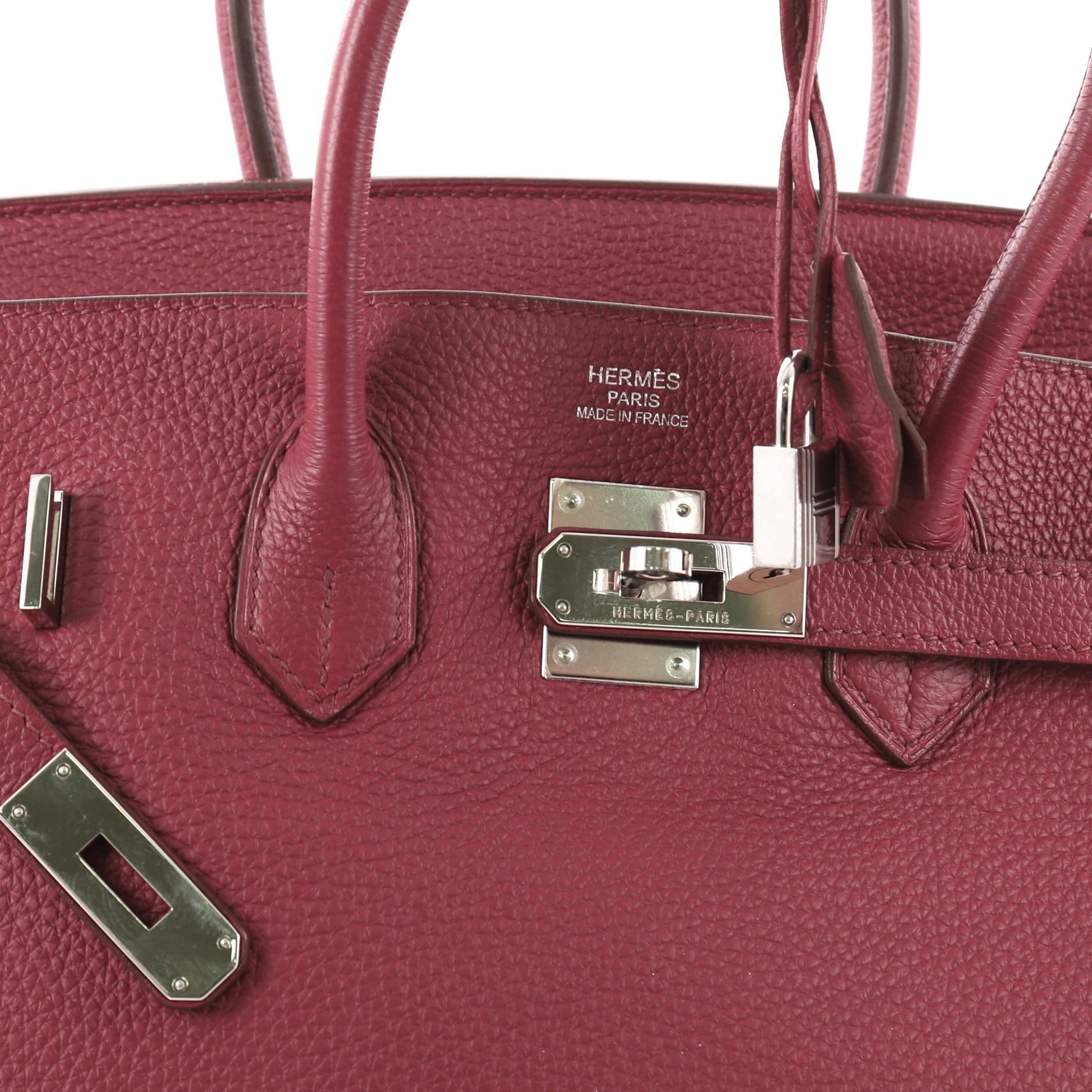 Hermes Birkin Handbag Rubis Togo with Palladium Hardware 355 2