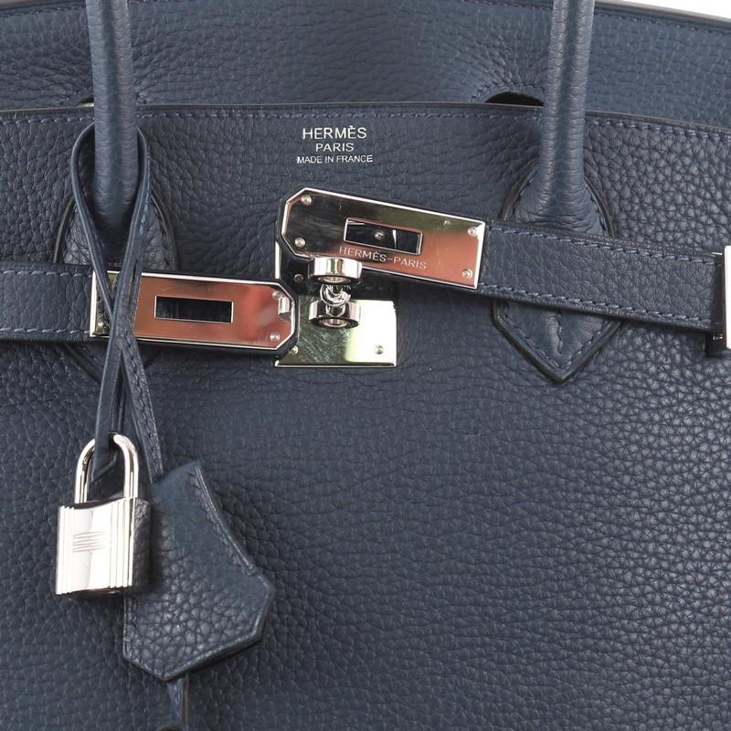 Hermes Birkin Handbag Blue Abysse Clemence with Palladium Hardware 30 2