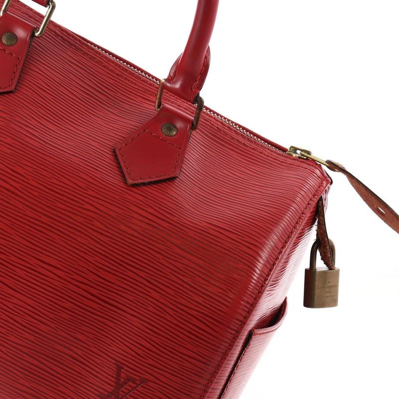 Louis Vuitton Speedy Handbag Epi Leather 25 4