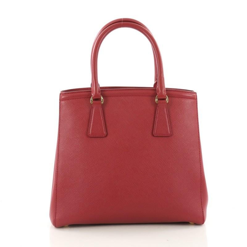 Prada Lux Convertible Open Tote Saffiano Leather Small In Good Condition In NY, NY