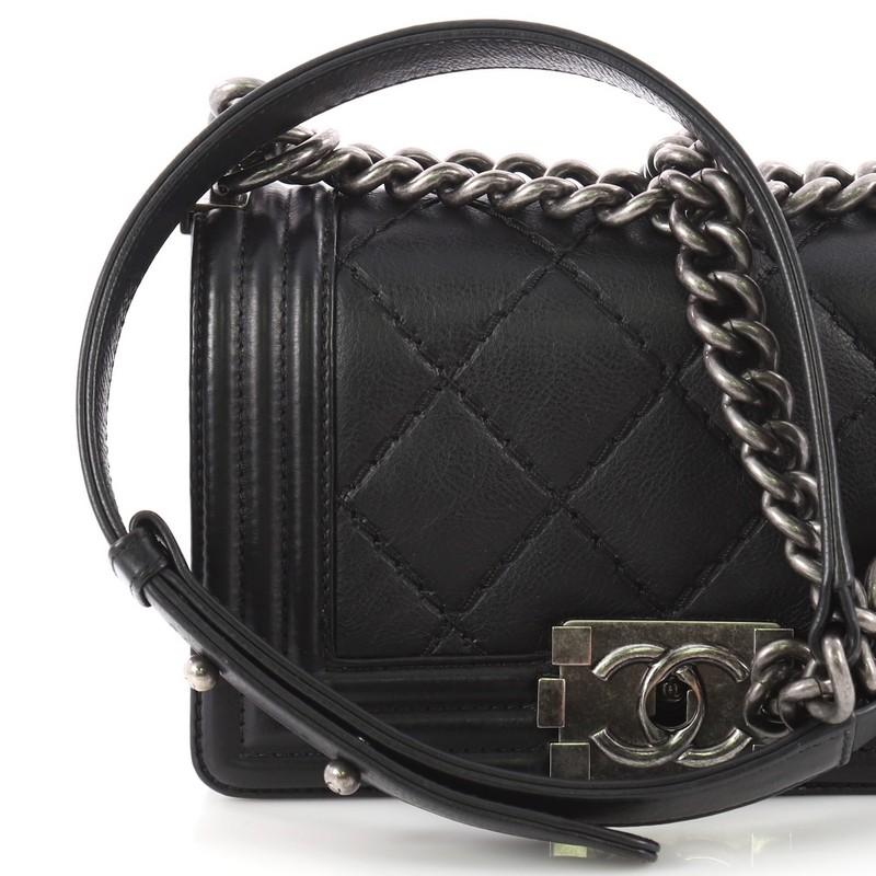 Chanel Stitch Boy Flap Bag Quilted Calfskin Small 1