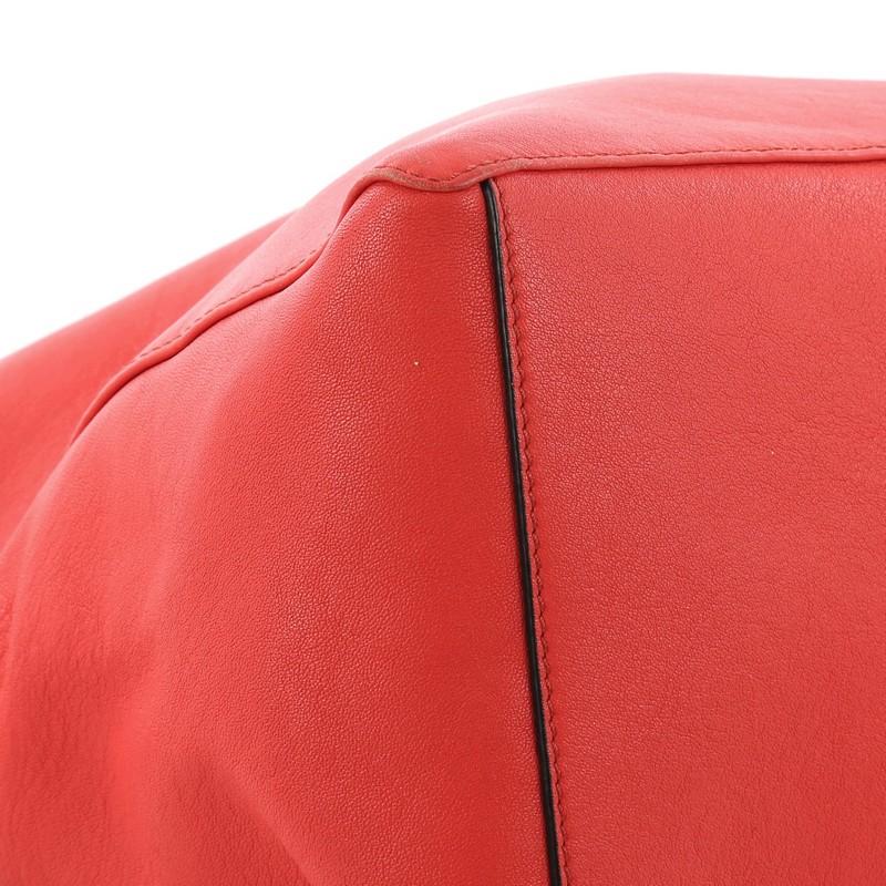 Red Loewe V Bucket Bag Leather
