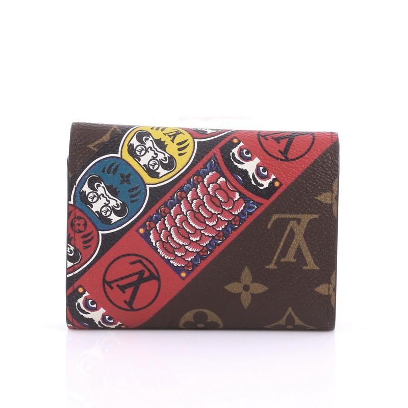 Louis Vuitton Victorine Compact Wallet NM Limited Edition Kabuki Monogram Canvas In Excellent Condition In NY, NY