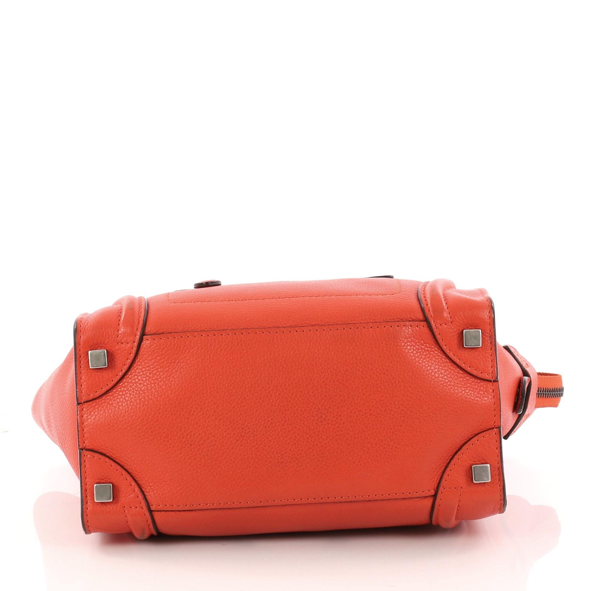 Women's Celine Luggage Handbag Grainy Leather Micro