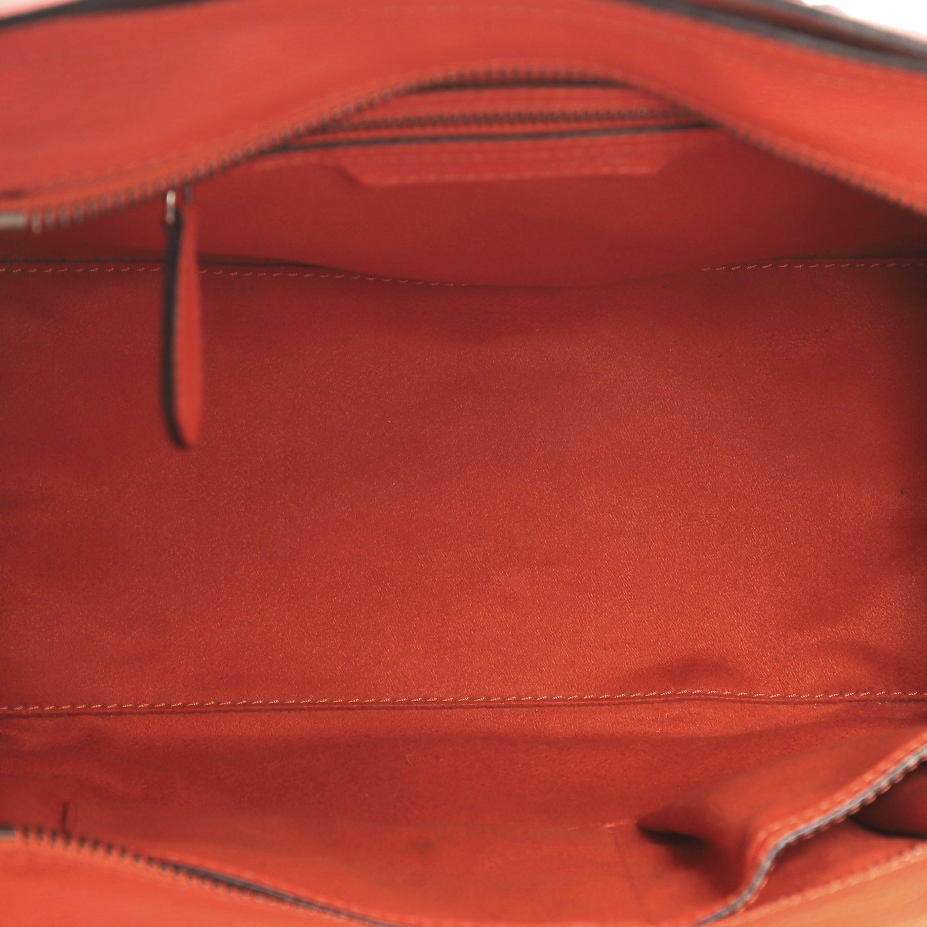 Celine Luggage Handbag Grainy Leather Micro 3