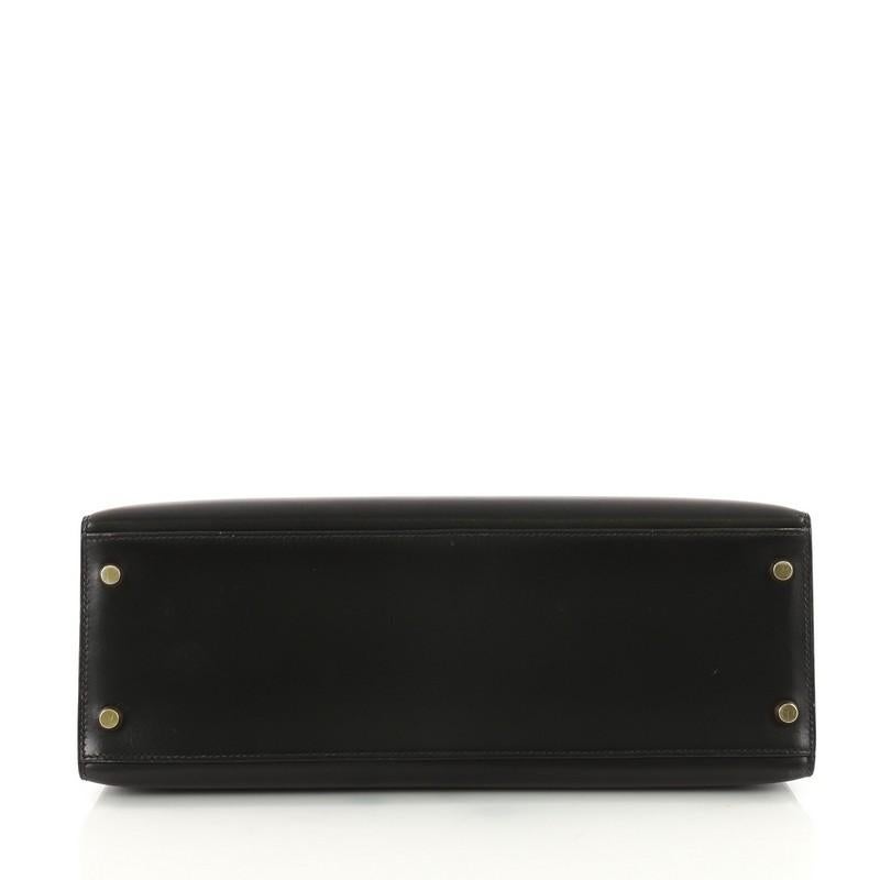 Hermes Kelly Handbag Black Box Calf with Gold Hardware 32 1