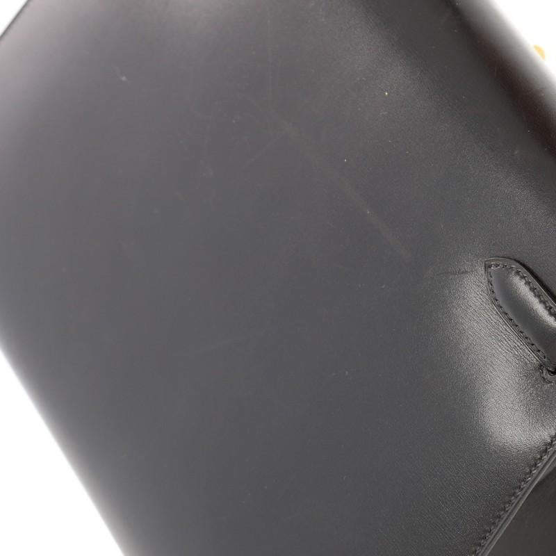 Hermes Kelly Handbag Black Box Calf with Gold Hardware 32 5