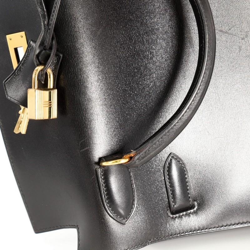 Hermes Kelly Handbag Black Box Calf with Gold Hardware 32 7