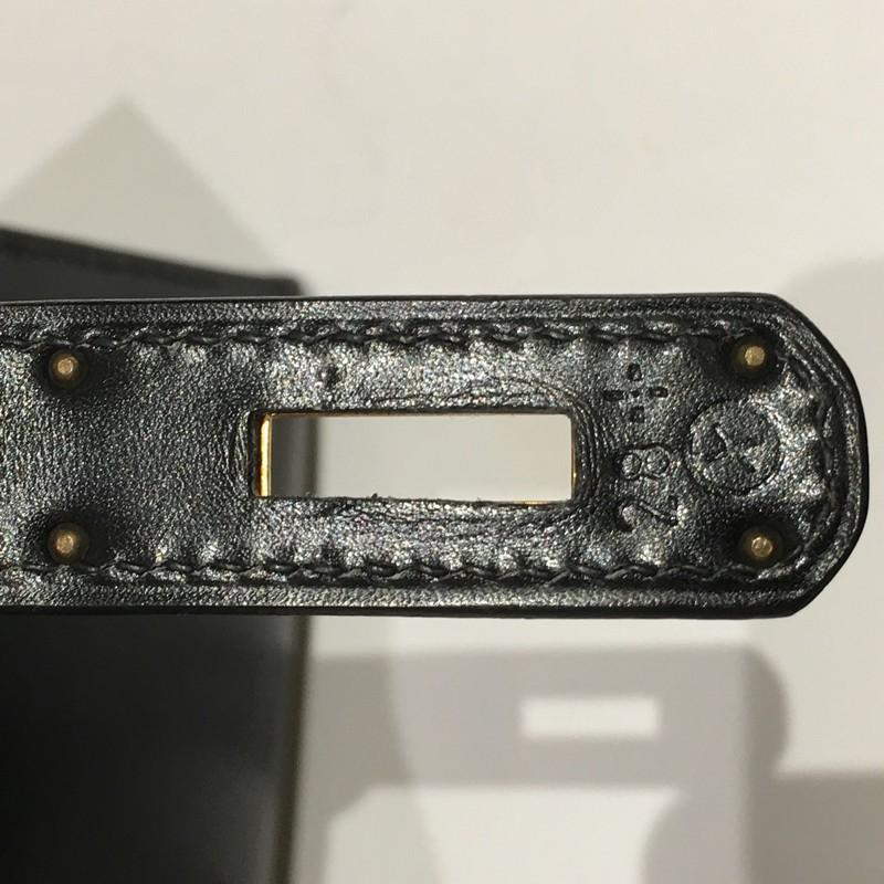 Hermes Kelly Handbag Black Box Calf with Gold Hardware 32 8