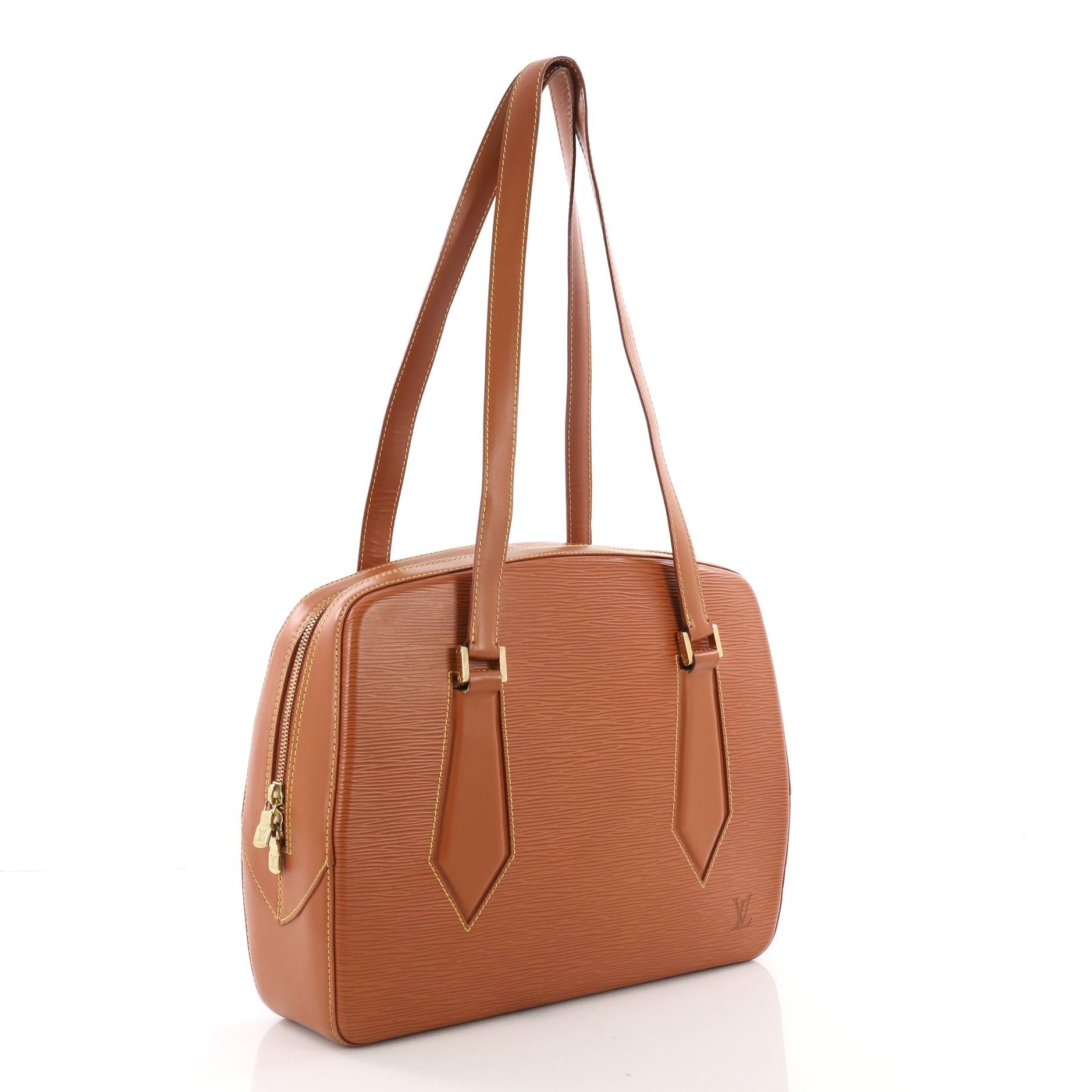 Brown Louis Vuitton Voltaire Handbag Epi Leather