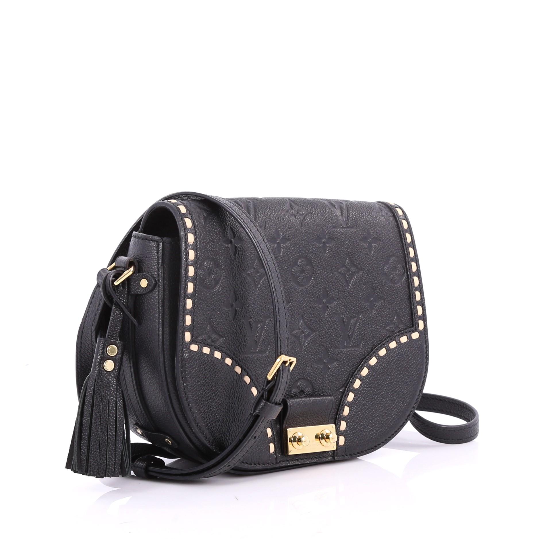 Black Louis Vuitton Junot Handbag Monogram Empreinte Leather