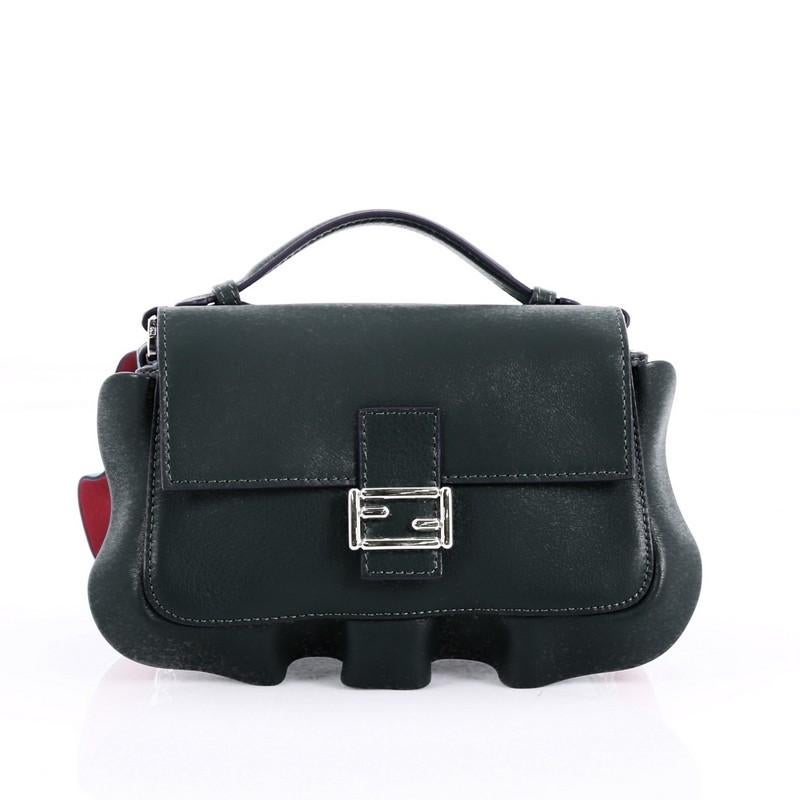 Fendi Wave Double Baguette Leather Micro In Good Condition In NY, NY